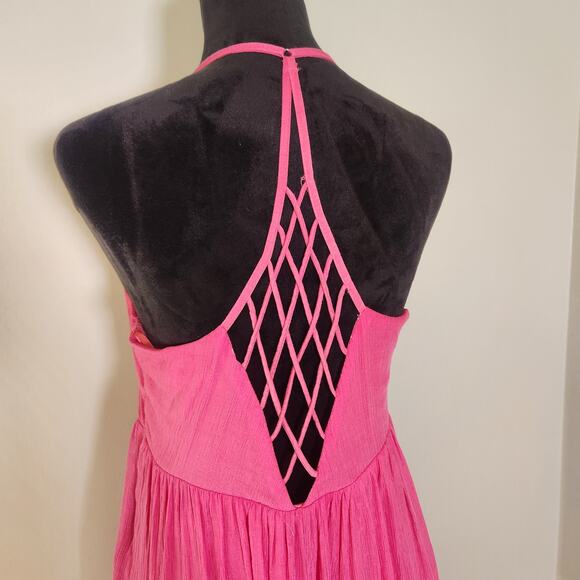 NEW IN Lattice Detail Pink Sundress, Size Large - Picture 11 of 15